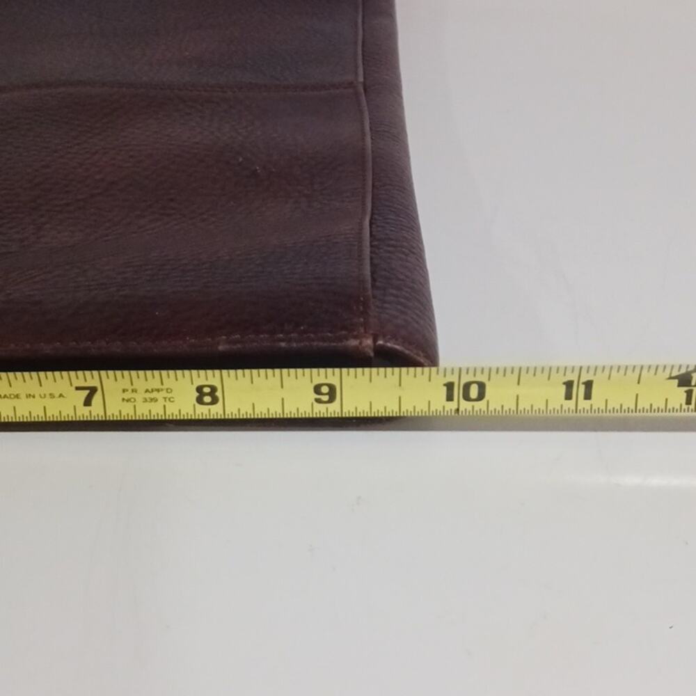 Cambridge Vintage Document Case Thick Brown Pebbled Leather Magnetic Closure - Picture 11 of 12